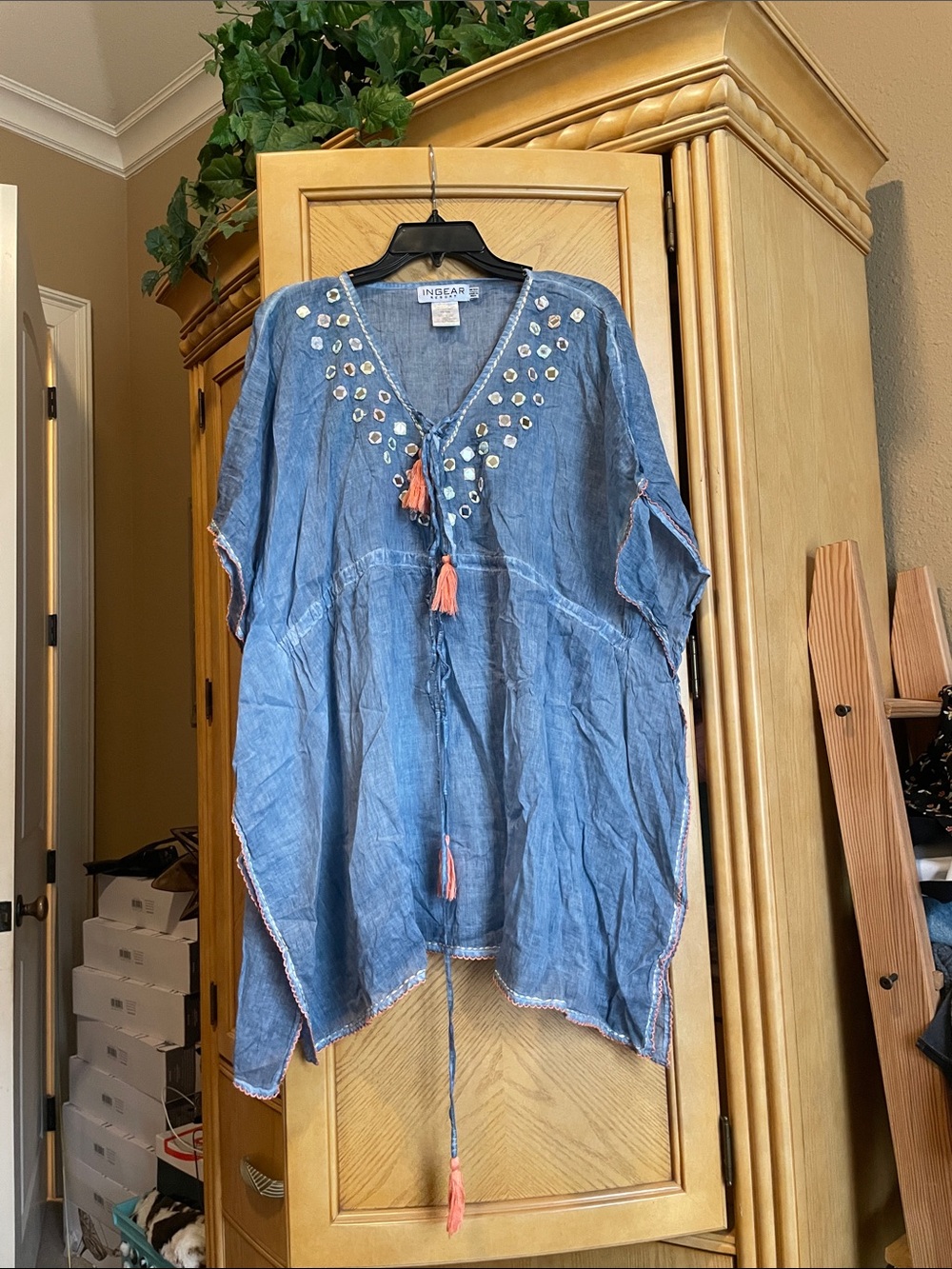 In gear resort blue cover up one size